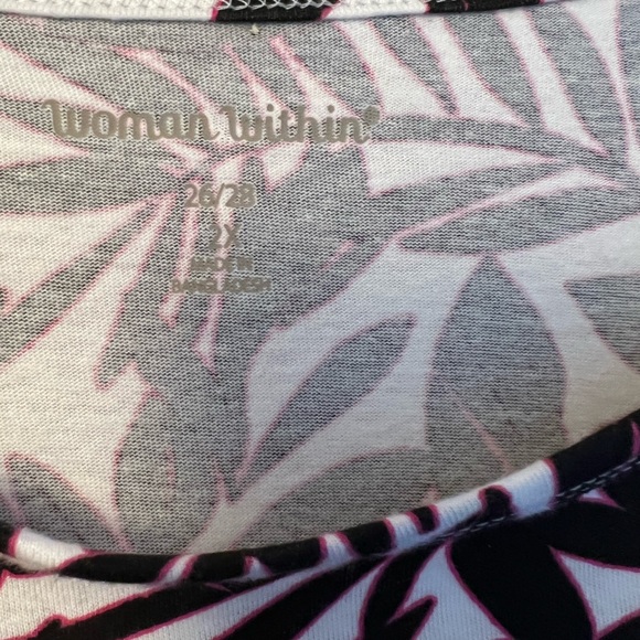 WOMAN WITHIN 26/28 2X 100% COTTON TOP - Picture 4 of 9